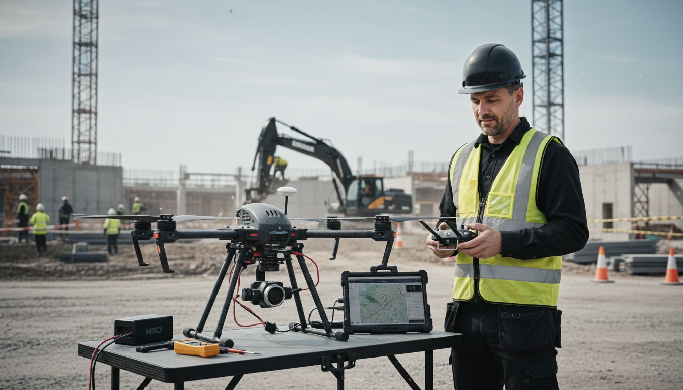 préparation drone chantier