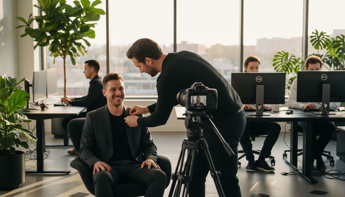 corporate interview scene