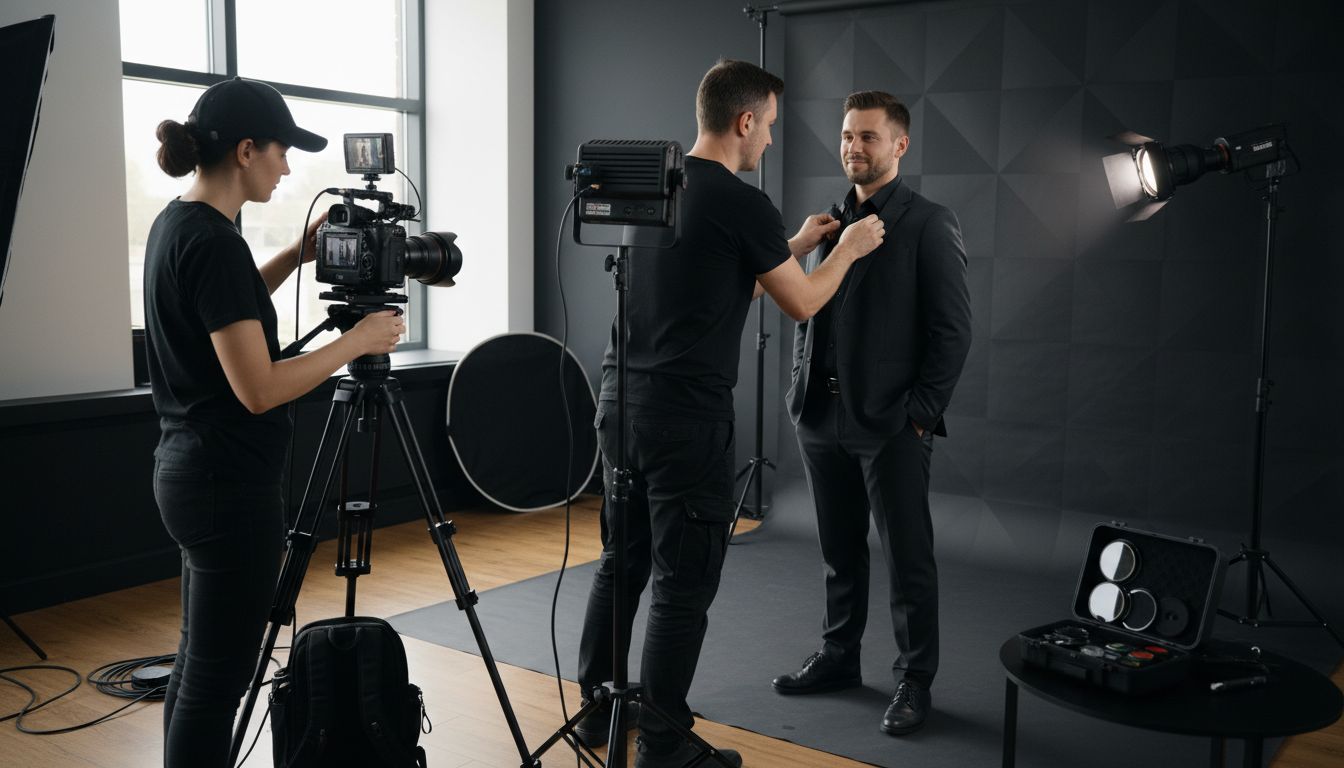 tournage vidéo présentation studio