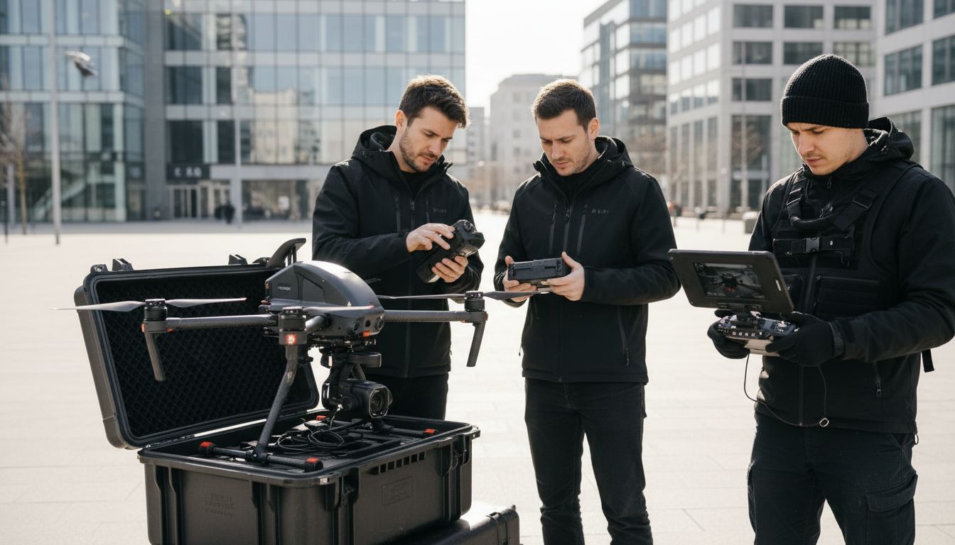 équipe drone tournage professionnel