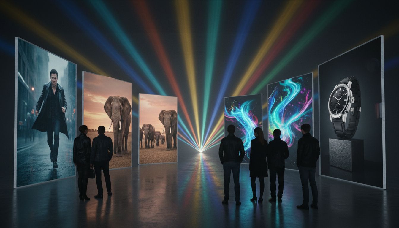 Écrans illustrant différents styles de montages vidéo