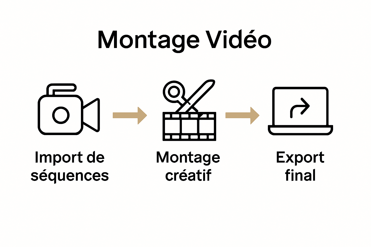 Étapes du processus de montage vidéo créatif