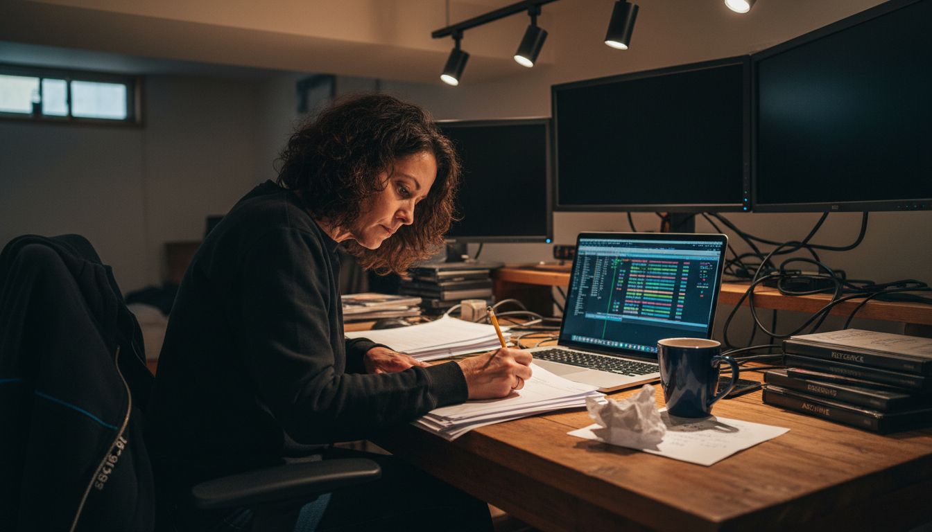 Editor marking notes on video timeline