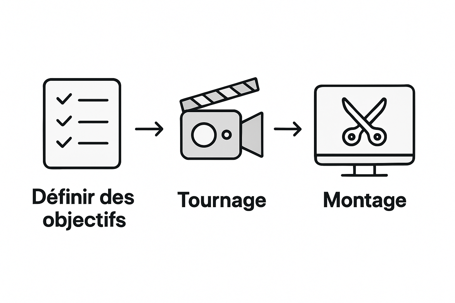 Infographie : les étapes clés pour réaliser une vidéo d’entreprise