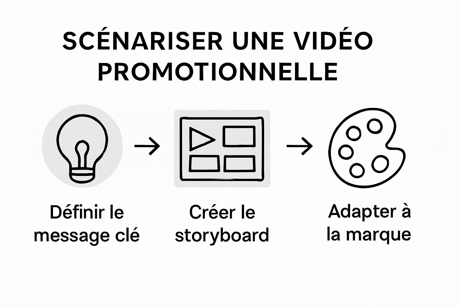 Infographie : les étapes clés pour construire le scénario de votre vidéo