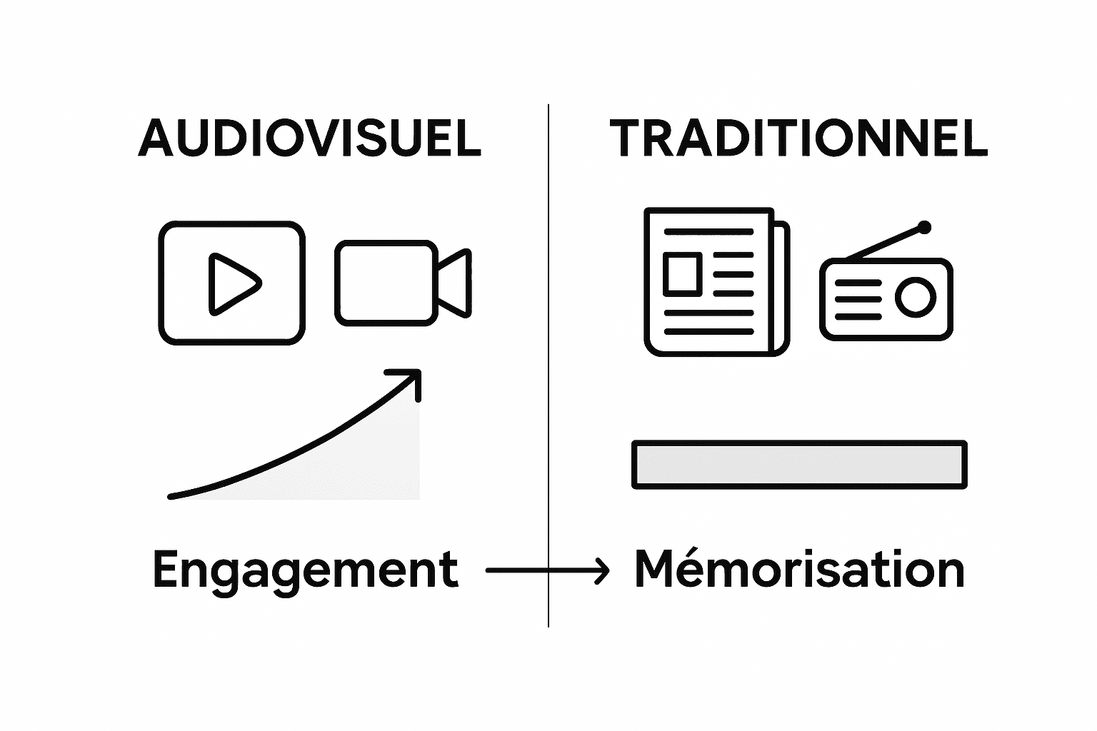 Infographie : le match entre médias audiovisuels et médias traditionnels