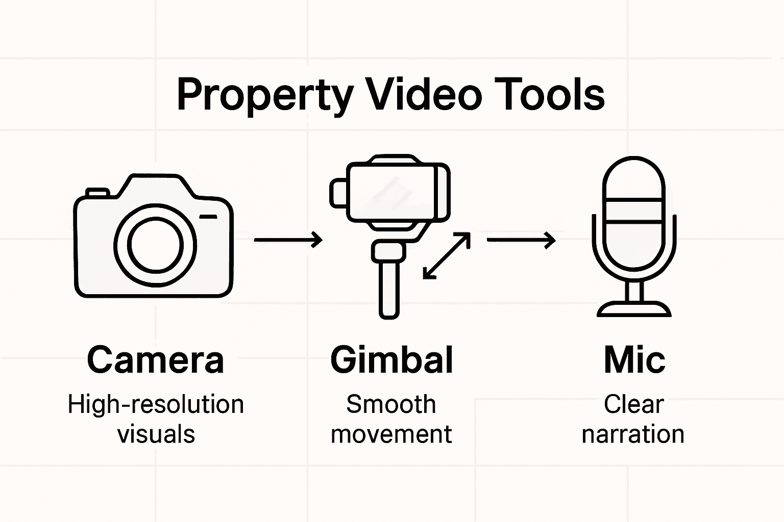 Infographic of top property video equipment