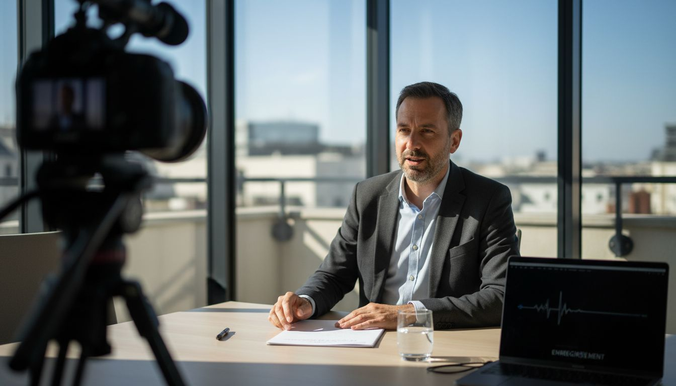 Témoignage vidéo réalisé avec un client professionnel