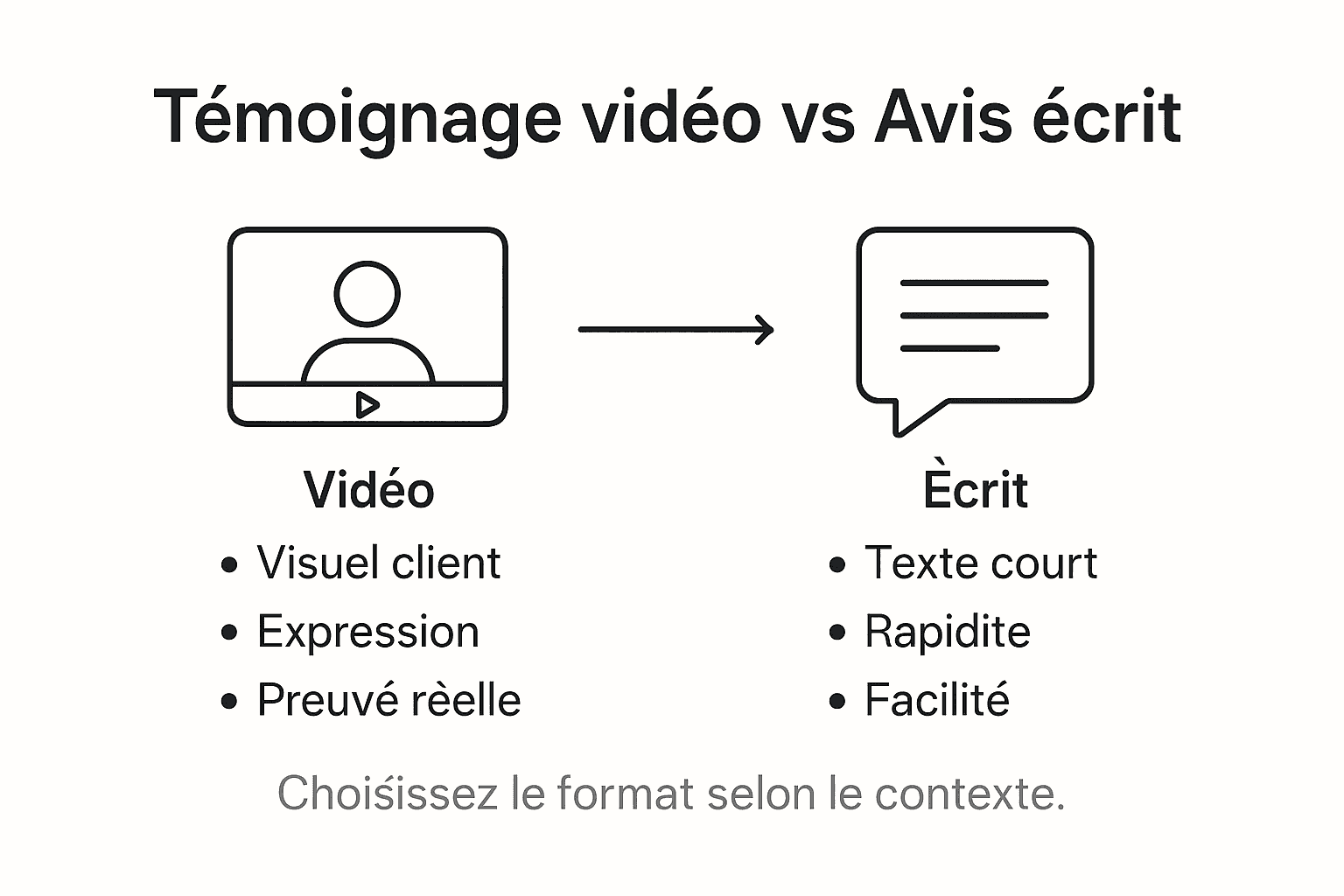 Infographie : vidéo ou avis écrit, quel format privilégier ?