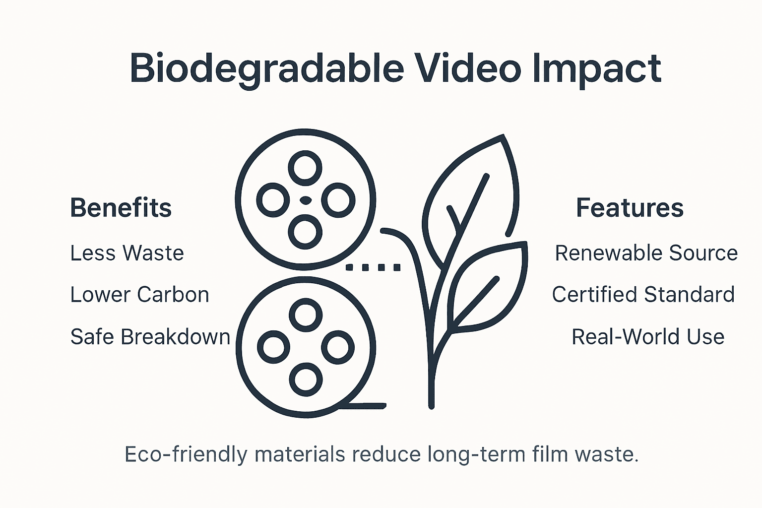 Infographic showing biodegradability benefits overview