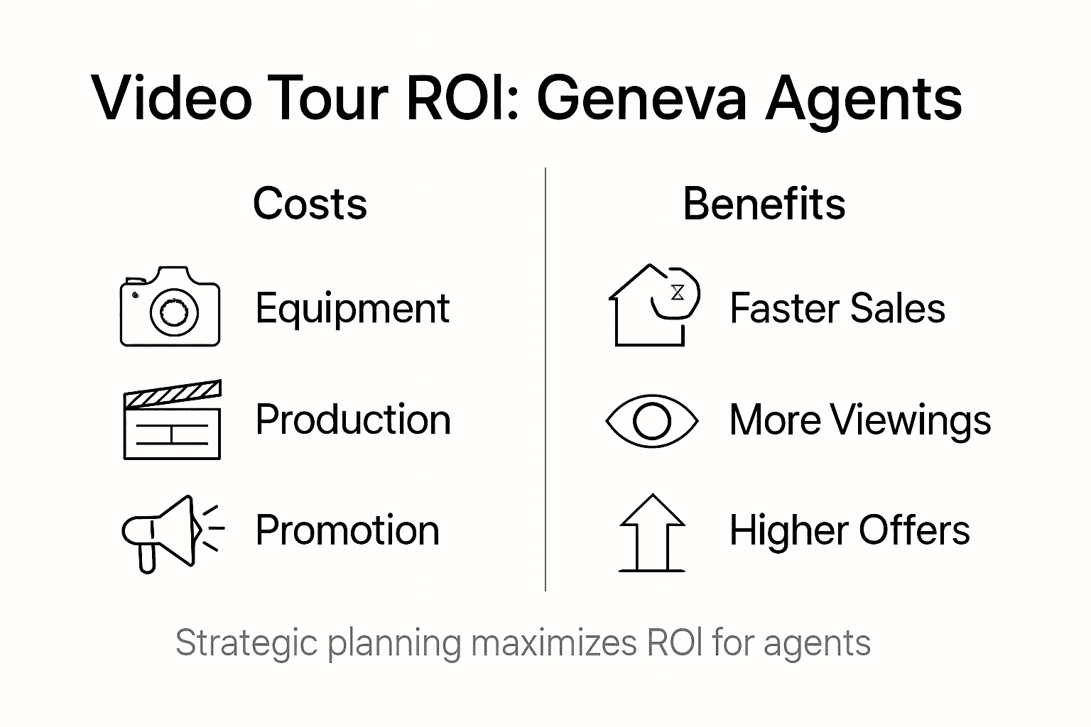 Infographic showing video tour ROI for Geneva agents