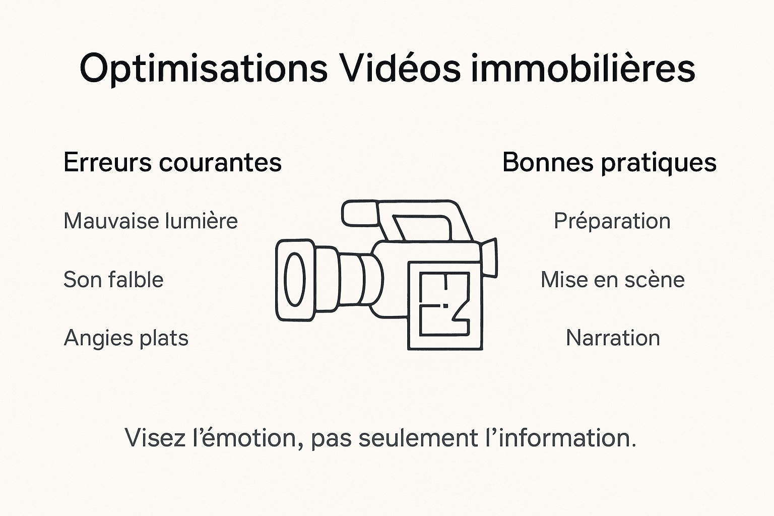 Infographie : les clés pour réussir vos vidéos immobilières