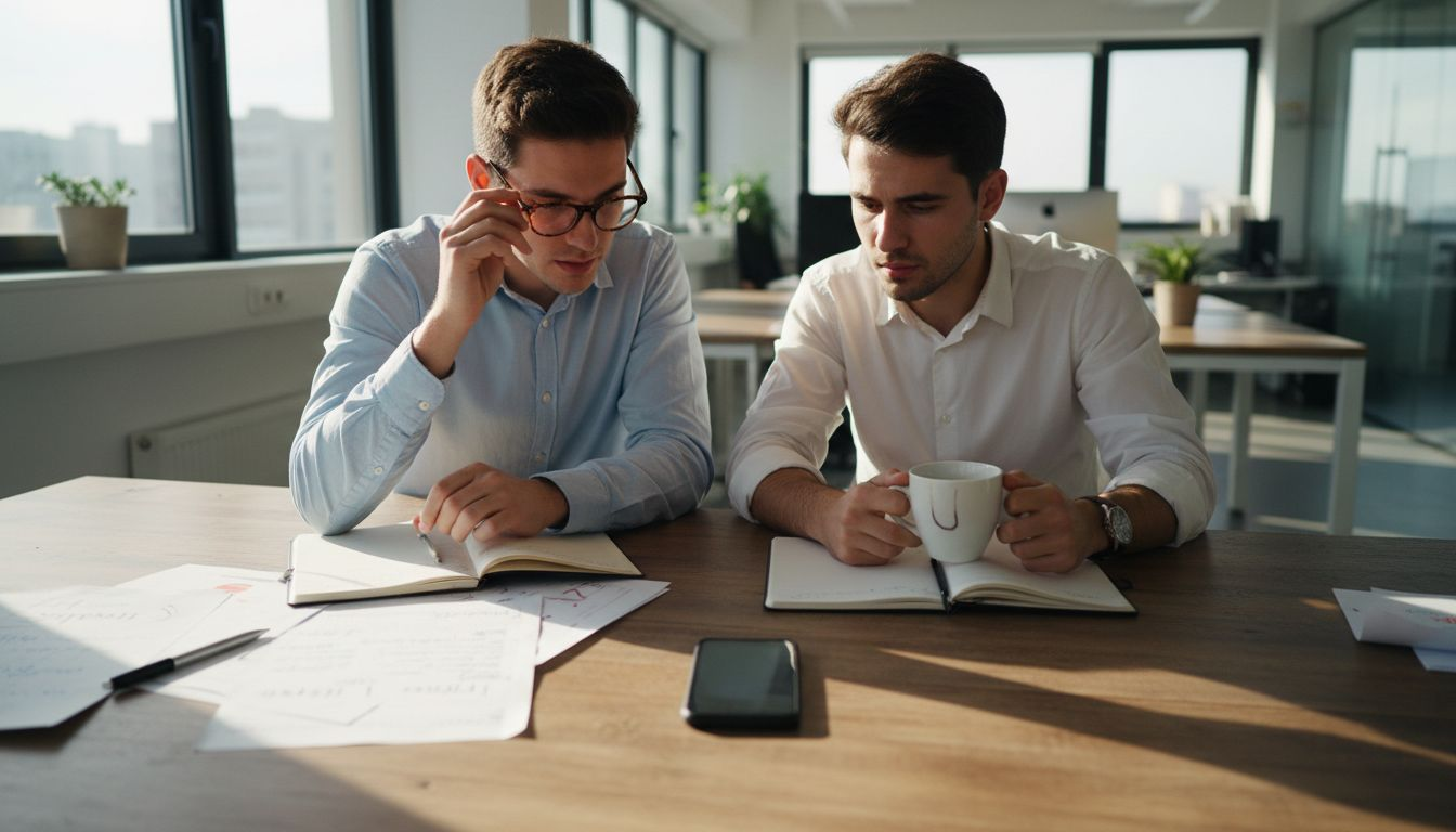 Des spécialistes du marketing en train d’étudier une vidéo institutionnelle diffusée sur les réseaux sociaux.