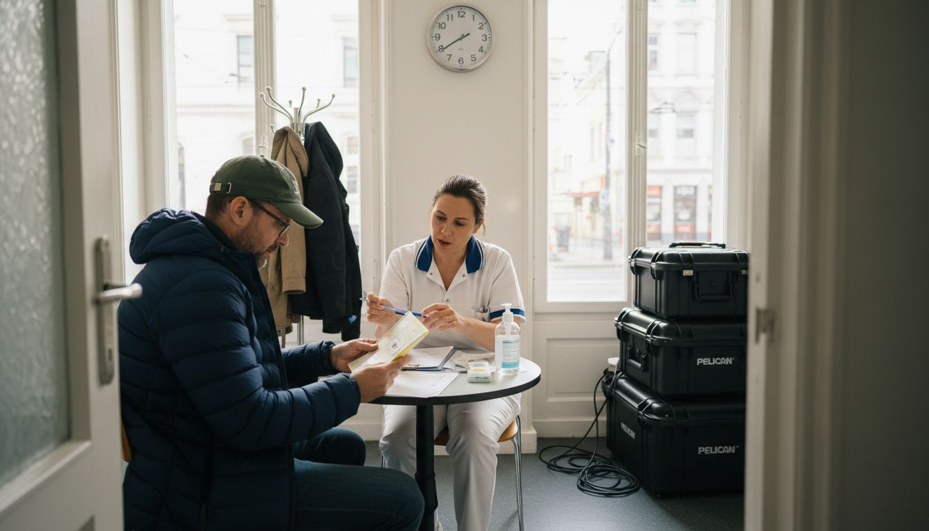 Filmmaker in Zurich travel clinic consultation