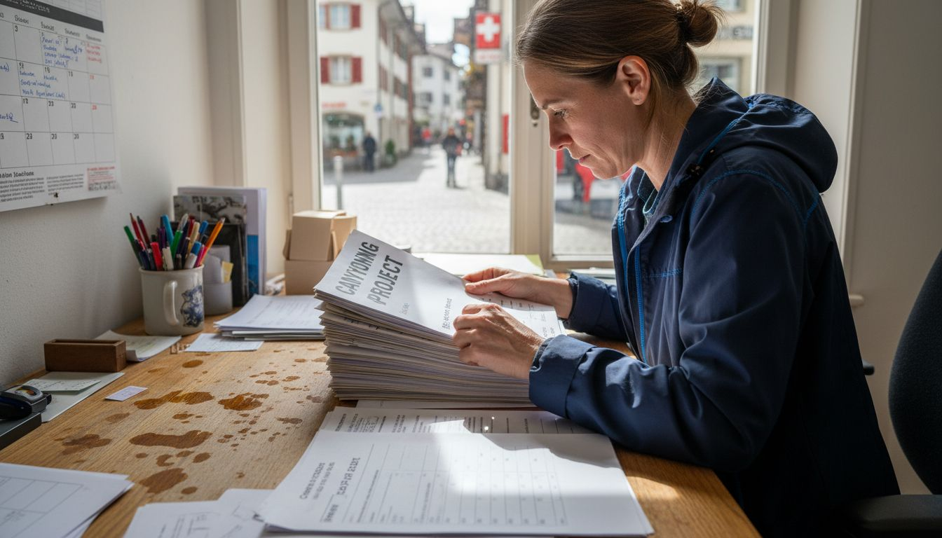 Swiss official reviewing canyoning filming permits