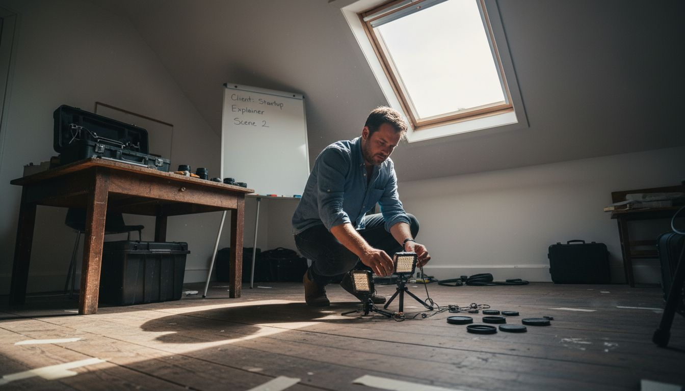 Swiss SME preparing video production scene