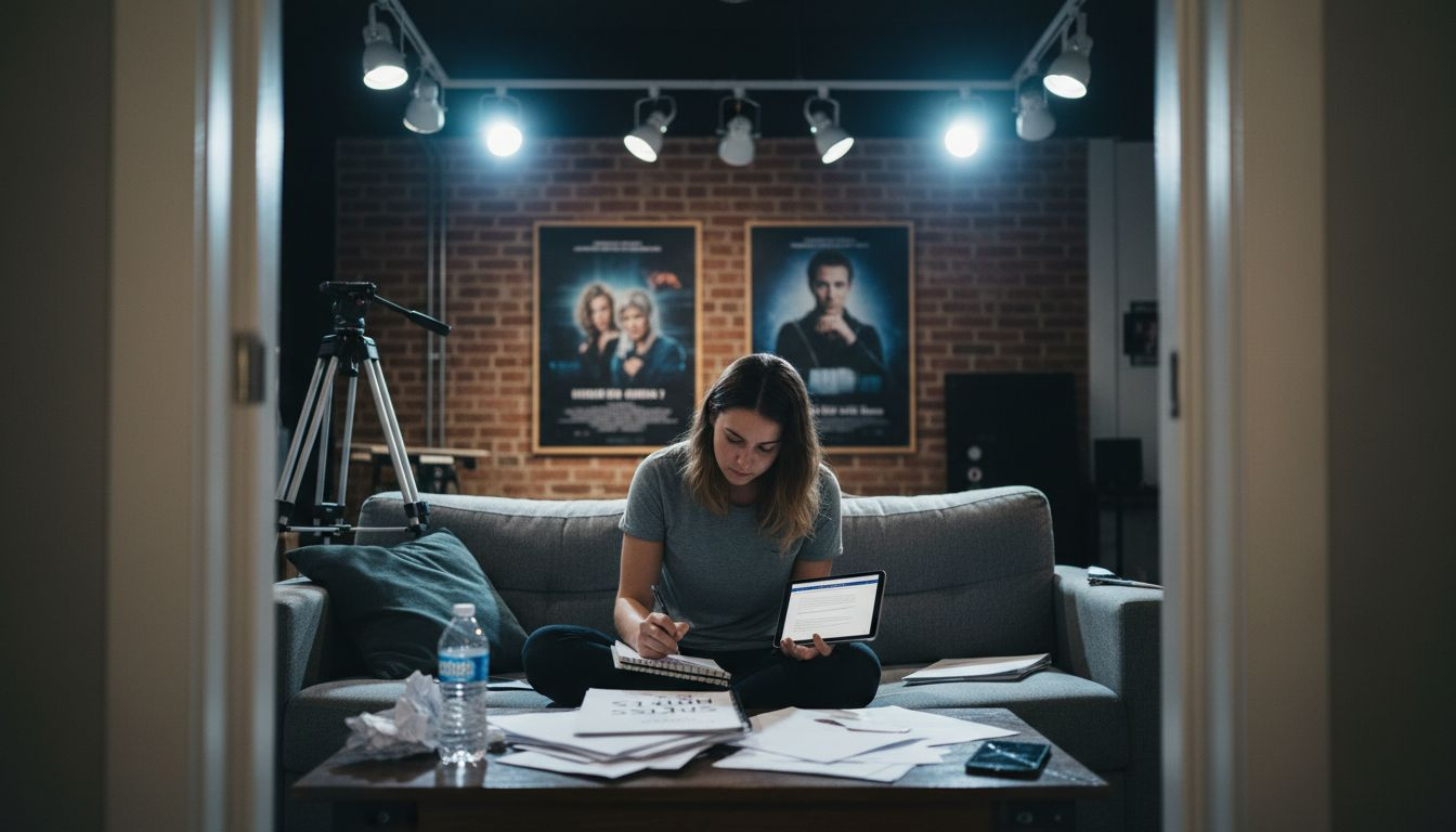 Script writer brainstorming for video content