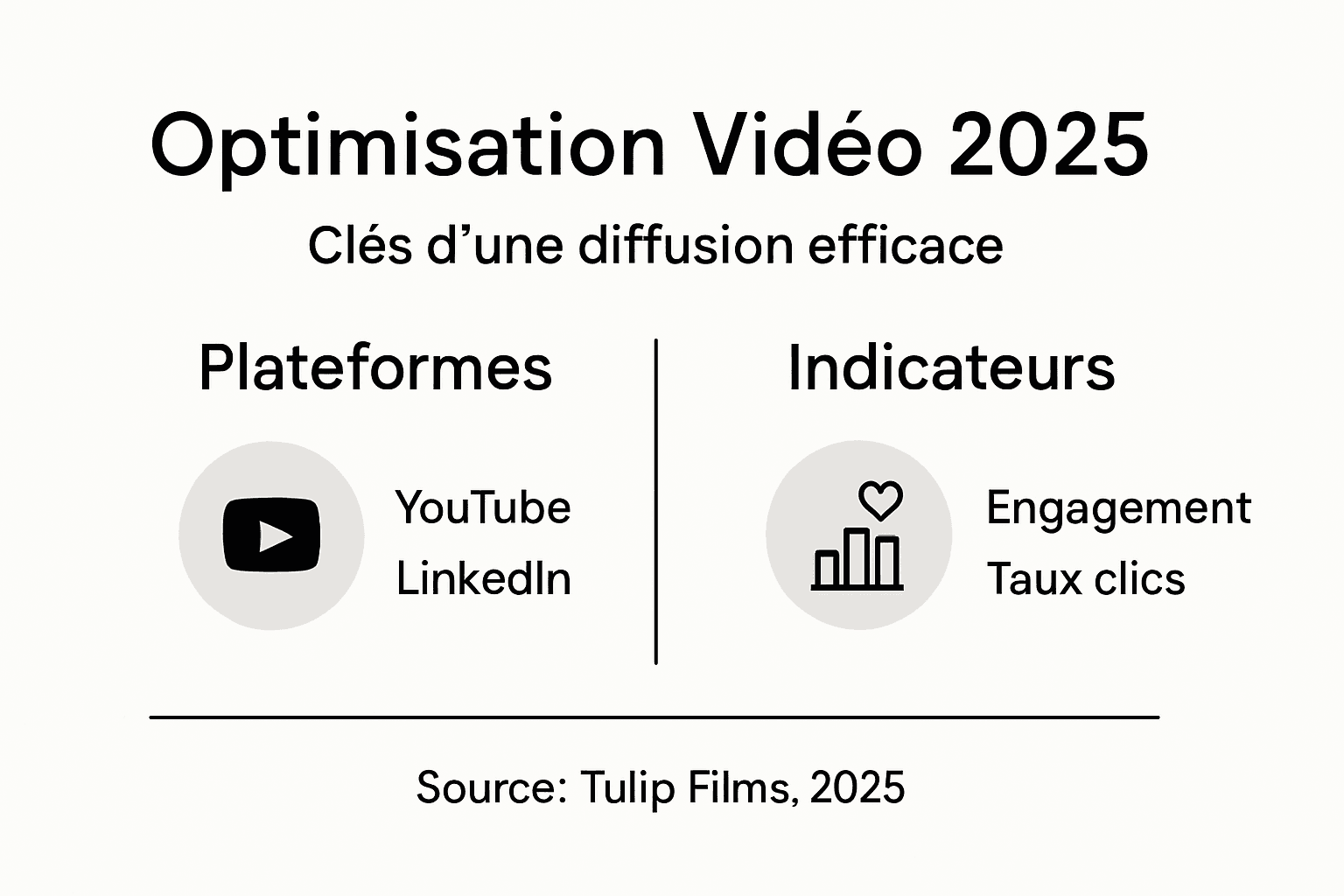 Infographie : les clés pour optimiser la diffusion de vos vidéos en 2025