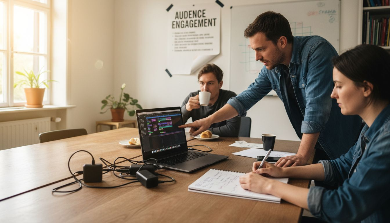 Team editing SME video content together