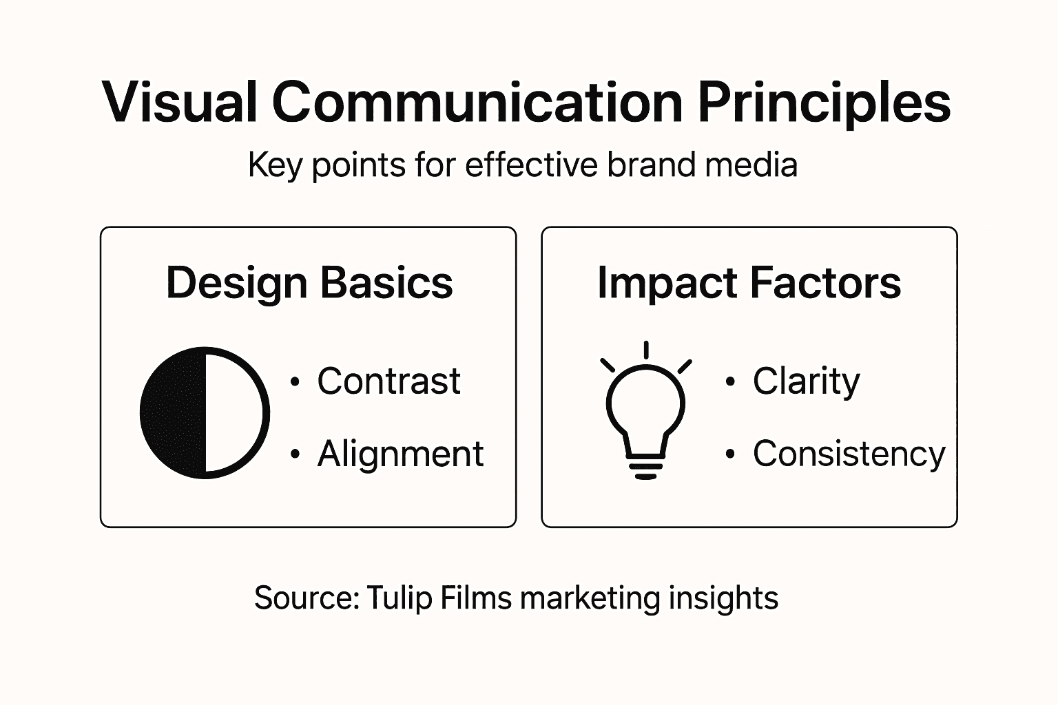 Infographic explaining visual communication principles