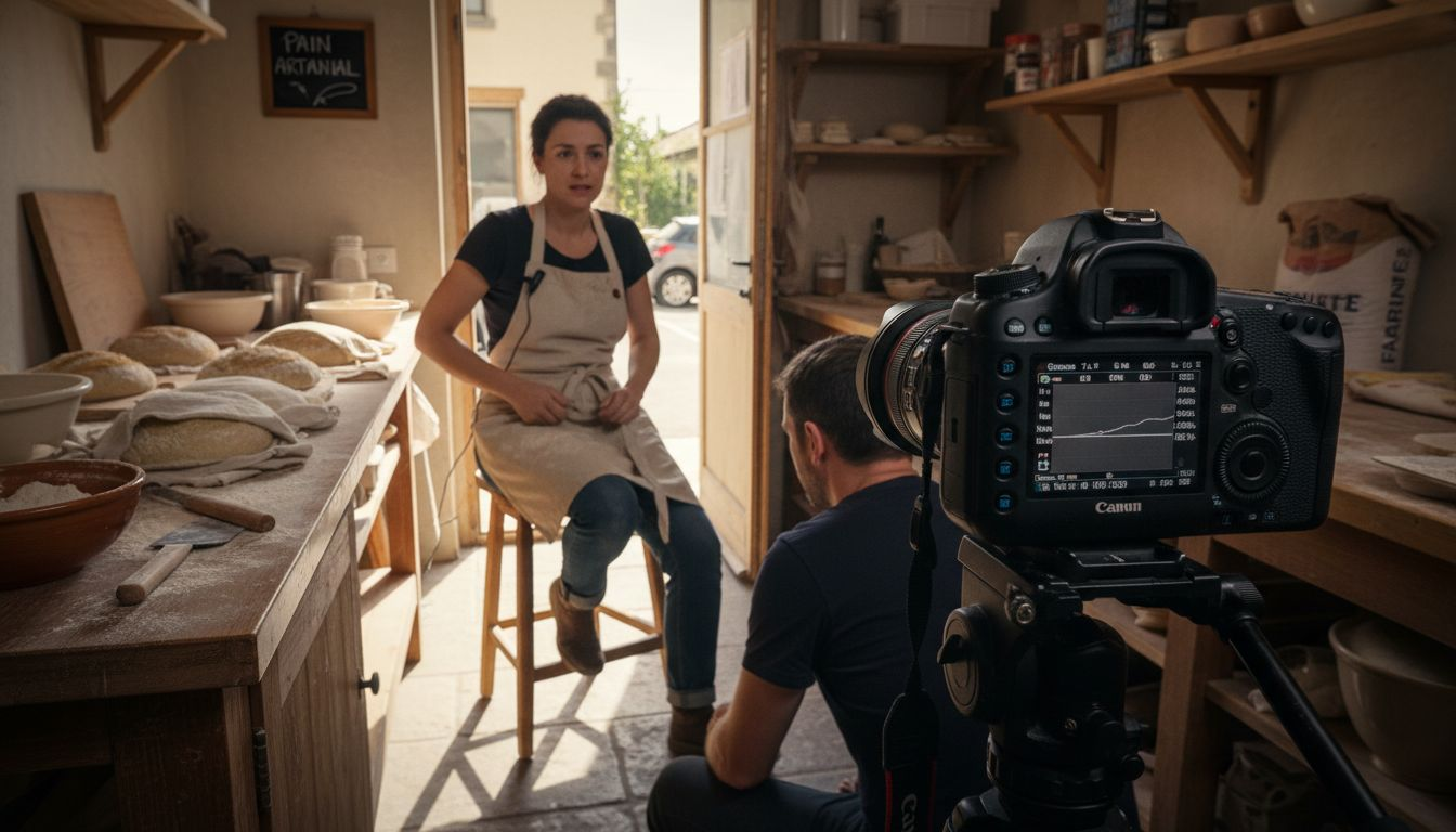 Tournage réalisé avec un client dans ses locaux, en situation professionnelle réelle.