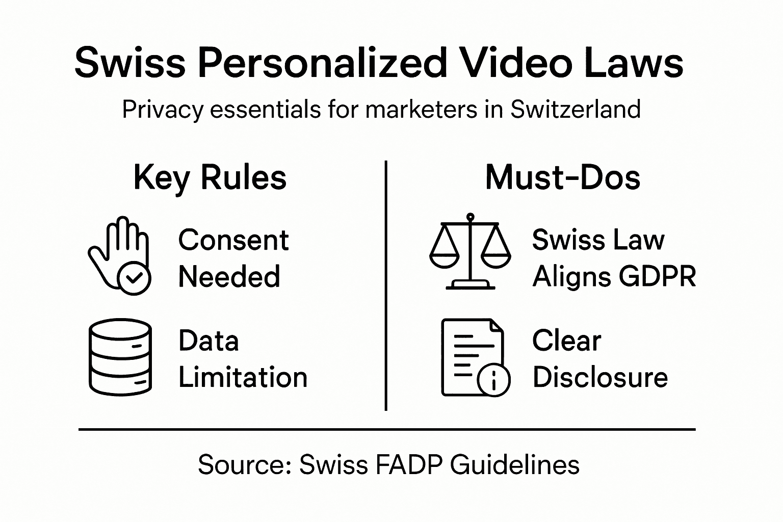 Infographic about privacy and video in Switzerland