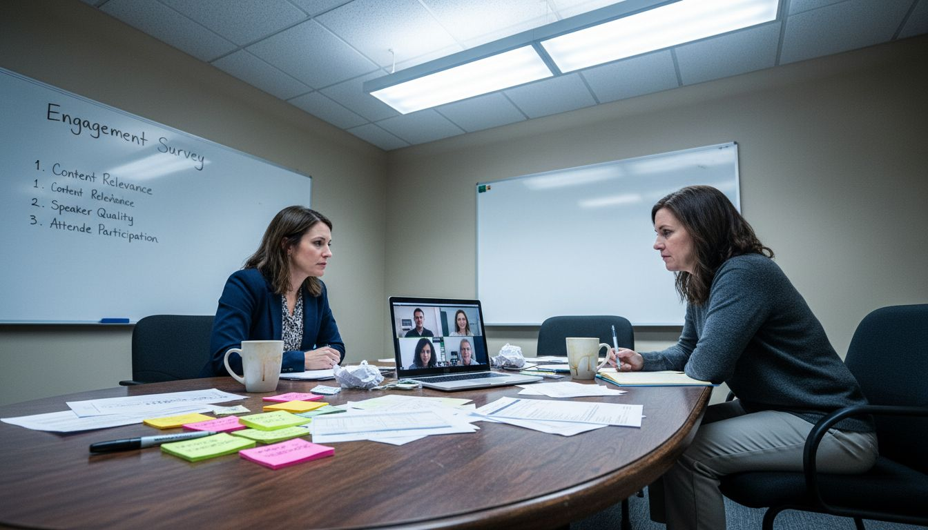 Planners reviewing engagement feedback results