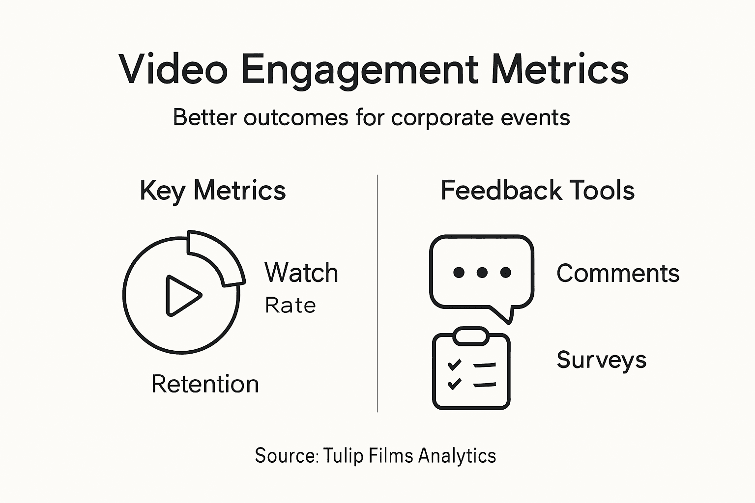 Infographic with event video engagement metrics