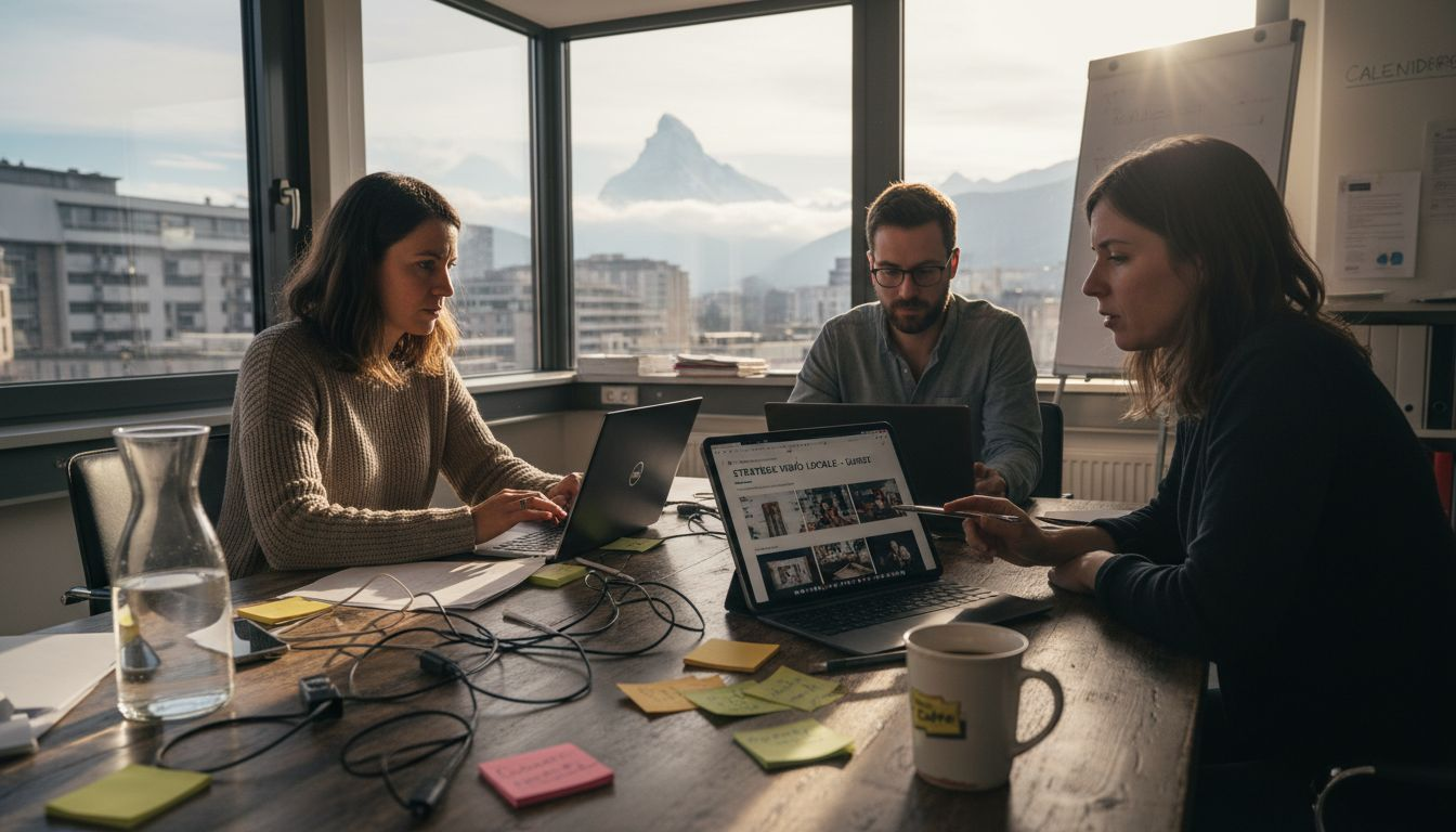 Réunion d’équipe : réflexion sur les formats vidéo adaptés aux projets professionnels