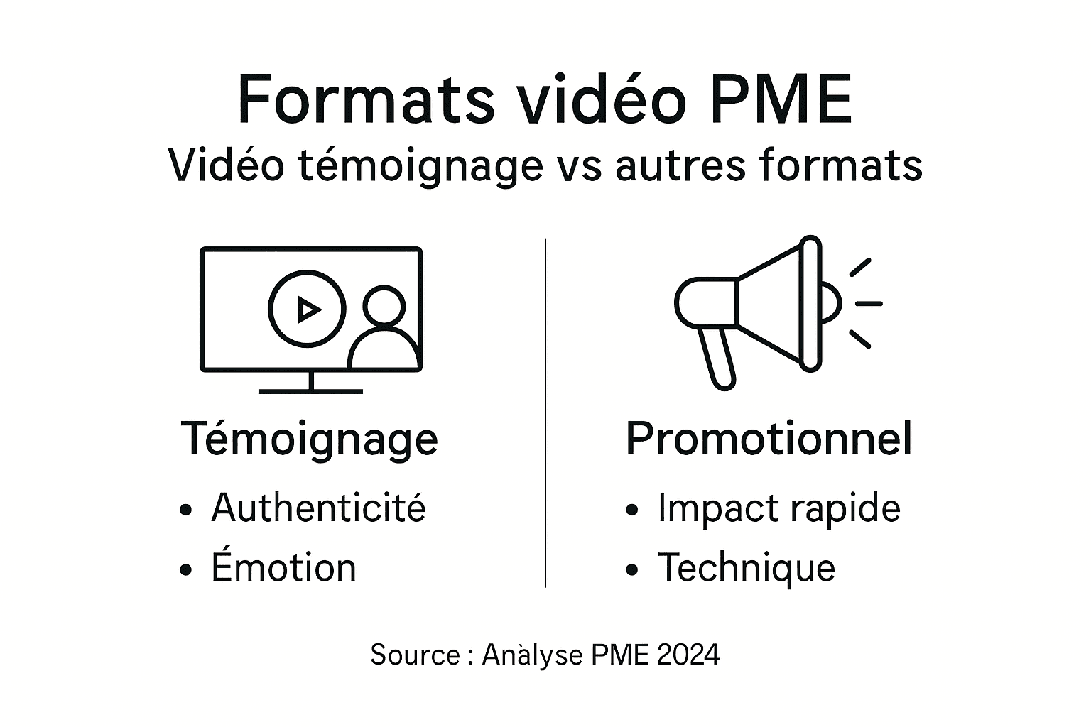 Guide visuel des formats vidéo adaptés aux petites et moyennes entreprises