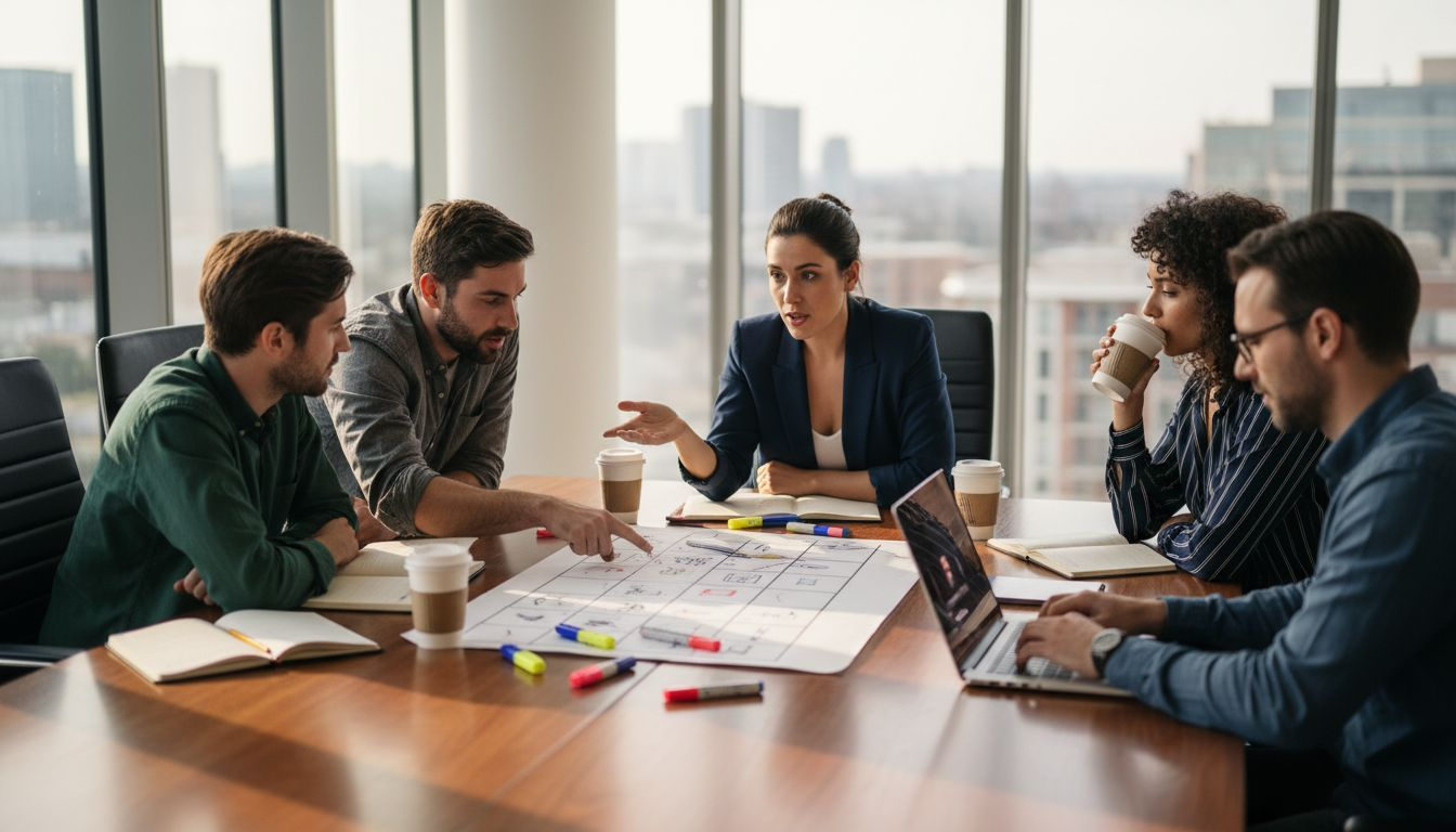 Agency team planning creative event video ideas