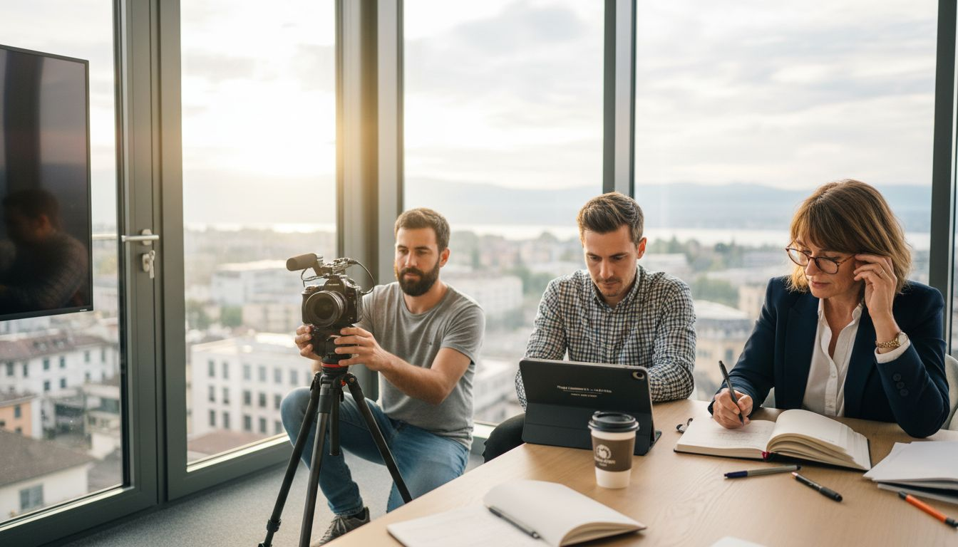 Retour sur une réunion à l’agence vidéo en Suisse : une ambiance authentique et conviviale.