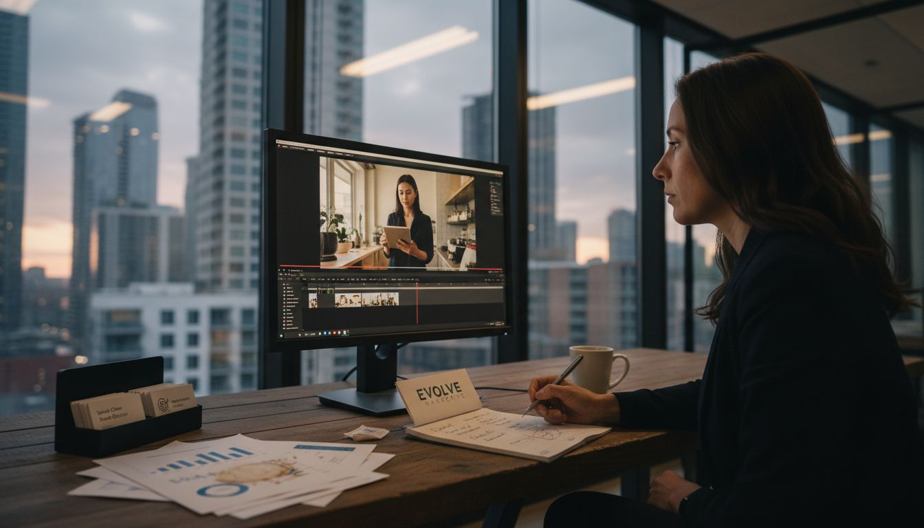 Brand manager gives notes on video project