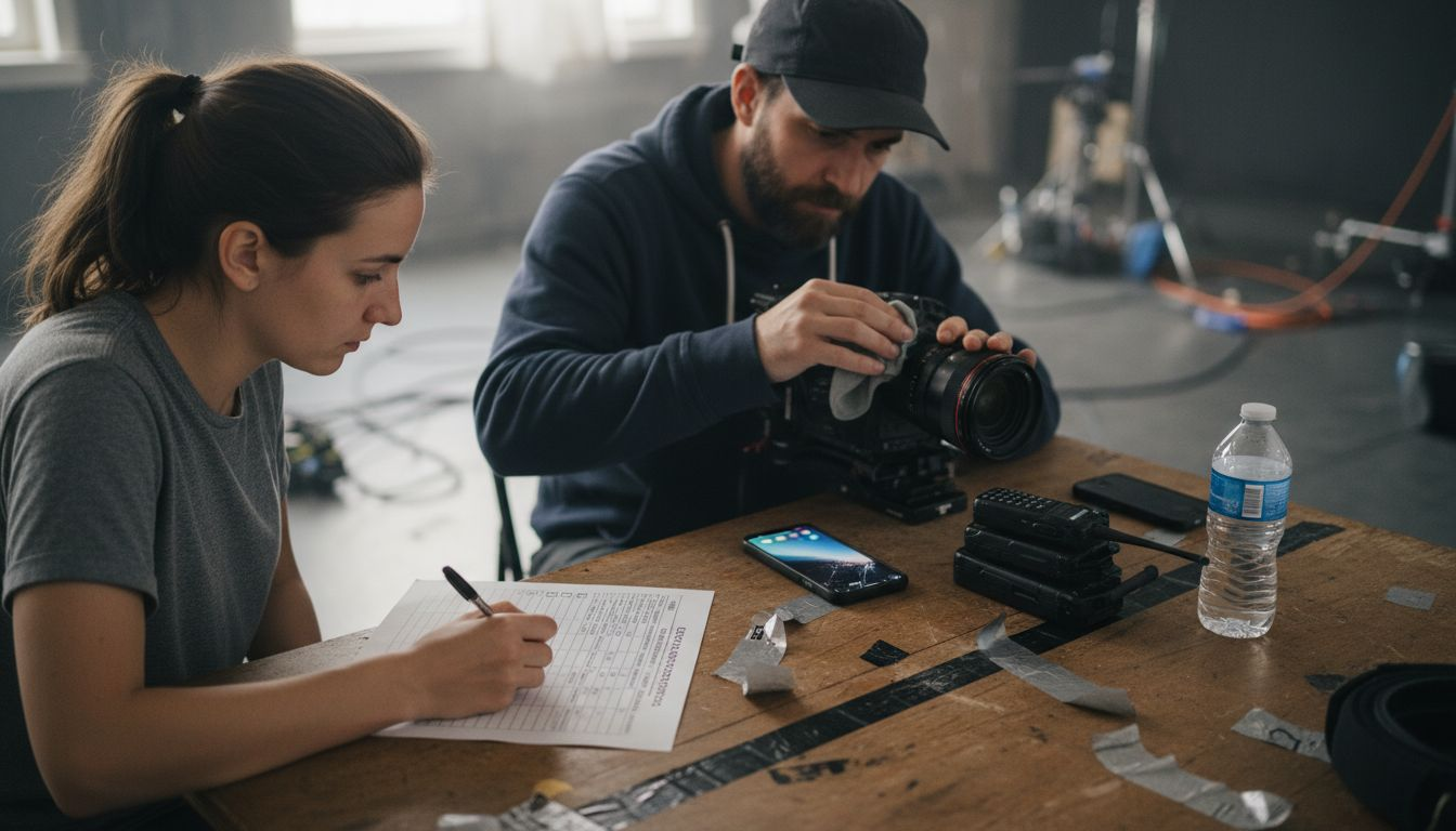 Organisation des équipes avant le lancement du tournage