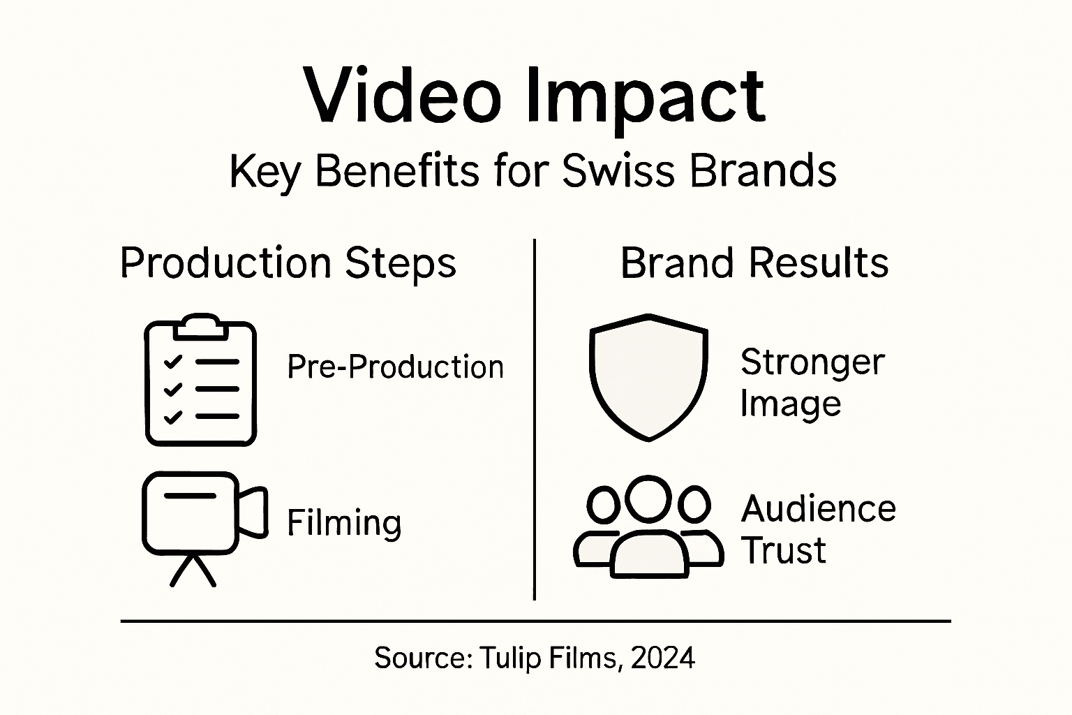 Infographic on video production benefits