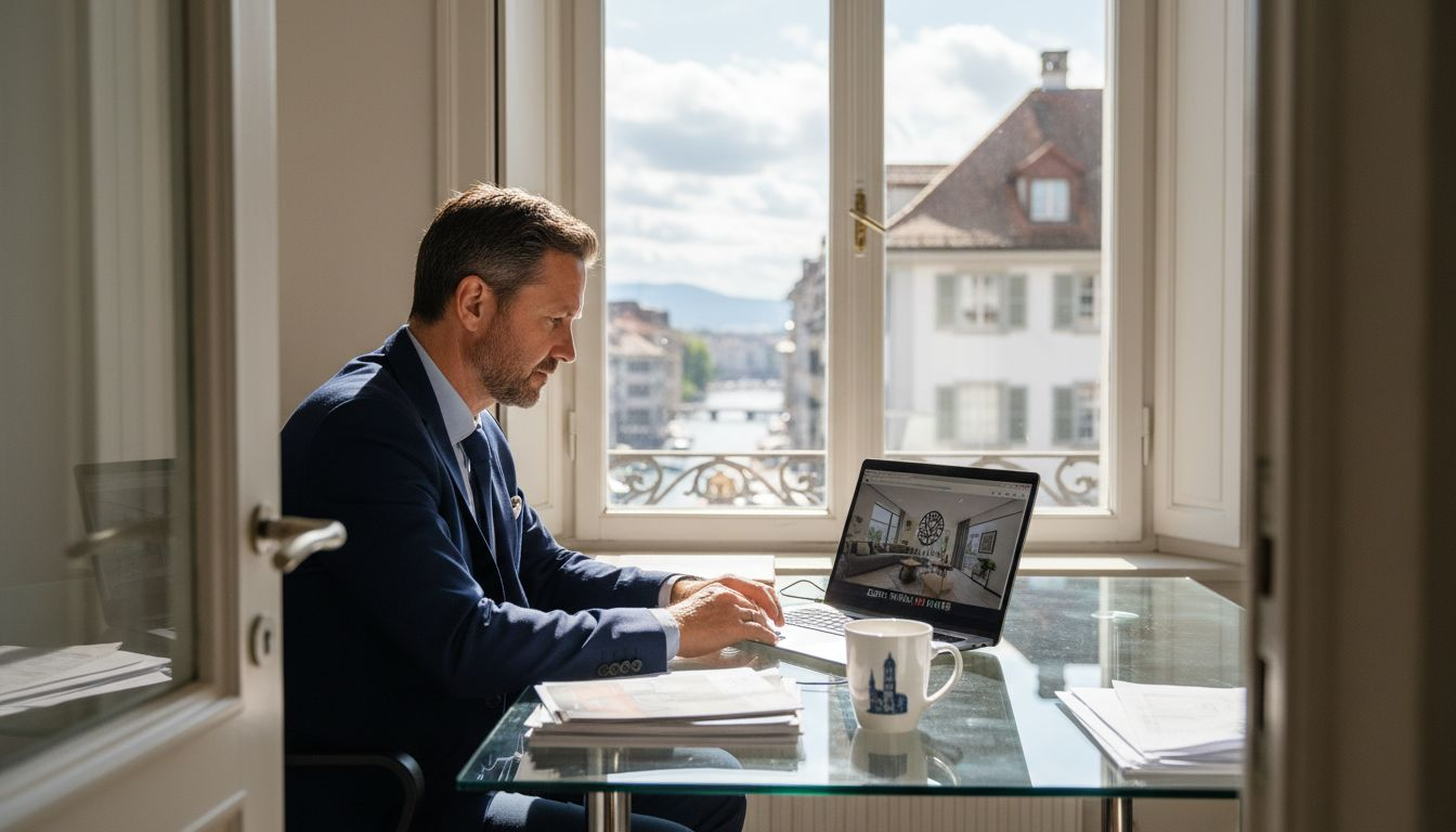 Agent previewing personalized property video