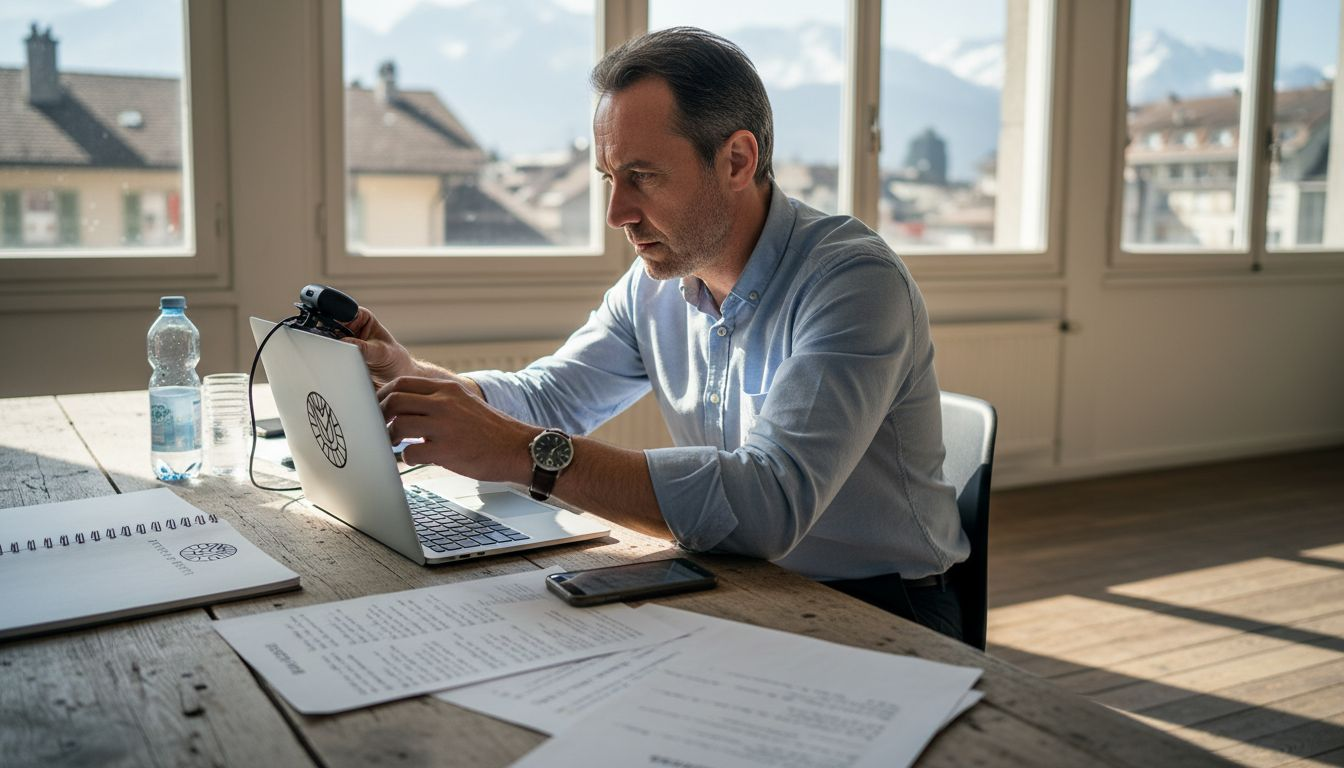 Un entrepreneur suisse réfléchit à la meilleure façon d’intégrer la vidéo dans la stratégie de sa PME.