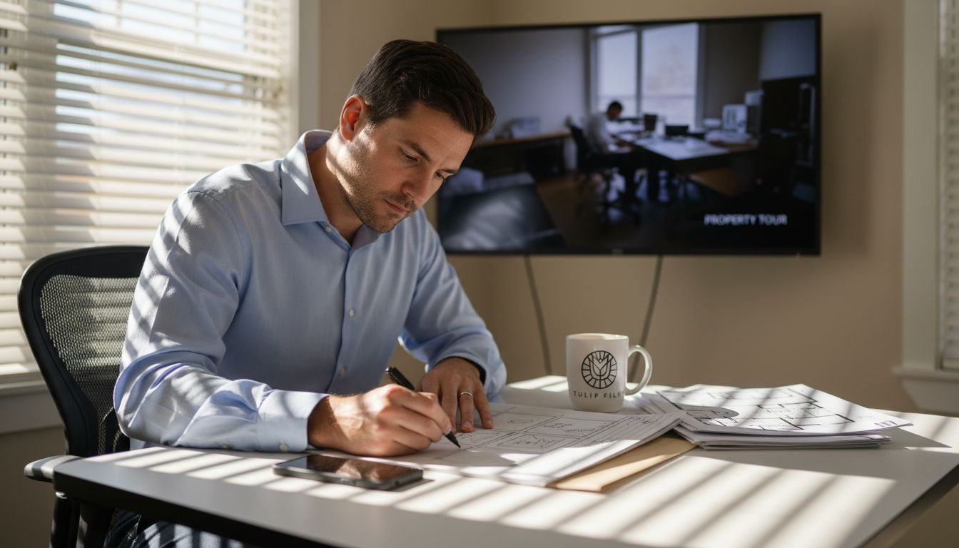 Agent sketching storyboard for property video