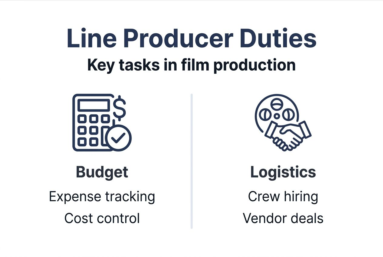 Infographic showing line producer key tasks