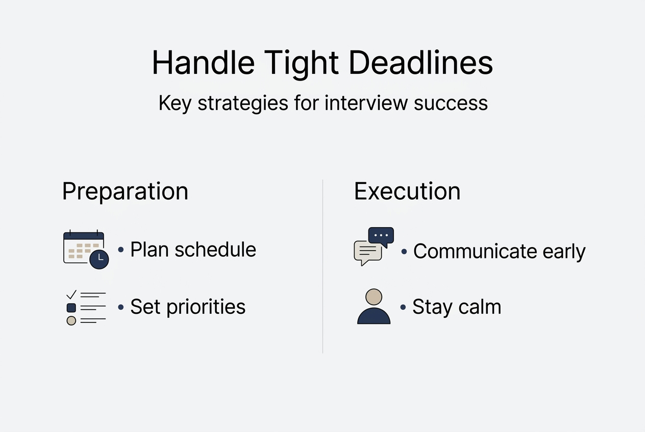 Infographic of strategies for handling deadlines