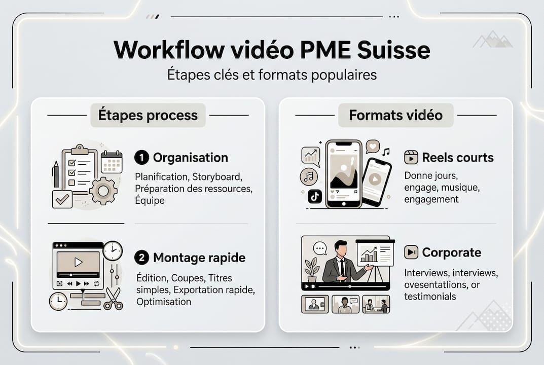 Schéma du parcours vidéo pour les PME suisses