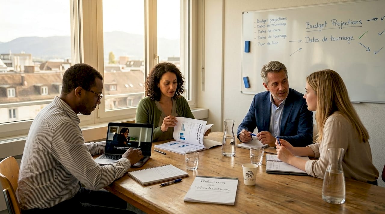 Visionnage collectif du film institutionnel en équipe