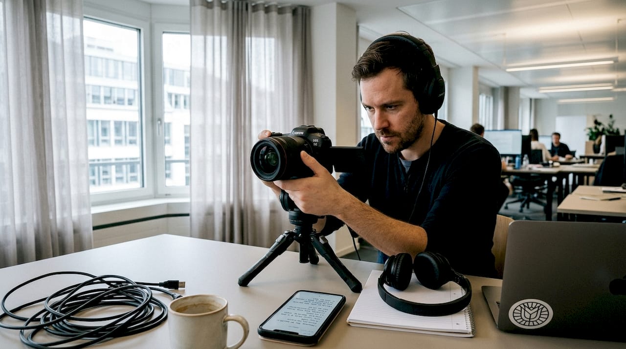 Tournage dans les bureaux ouverts d’une entreprise suisse