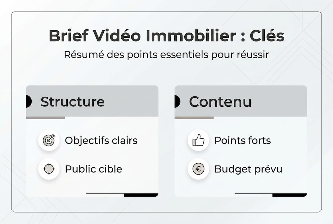 Infographie : les éléments clés pour rédiger un brief vidéo efficace dans l’immobilier