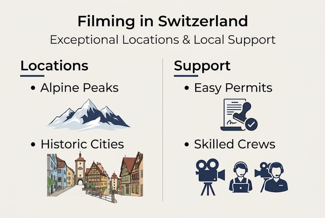 Infographic Switzerland filming locations and support