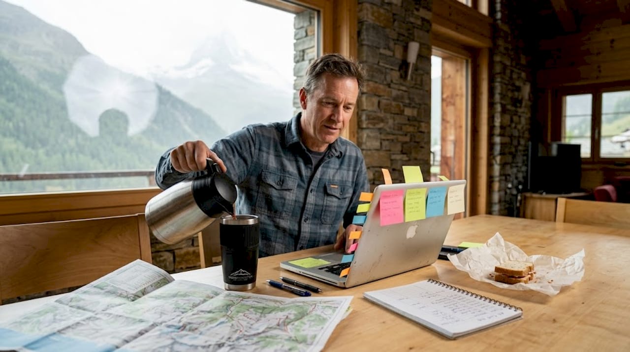 Producer working on Swiss Alps film budget