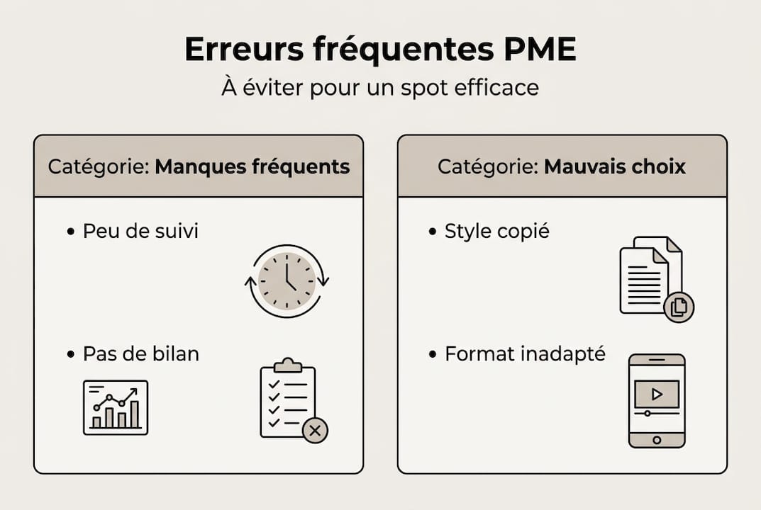 Infographie : les erreurs à éviter pour les PME