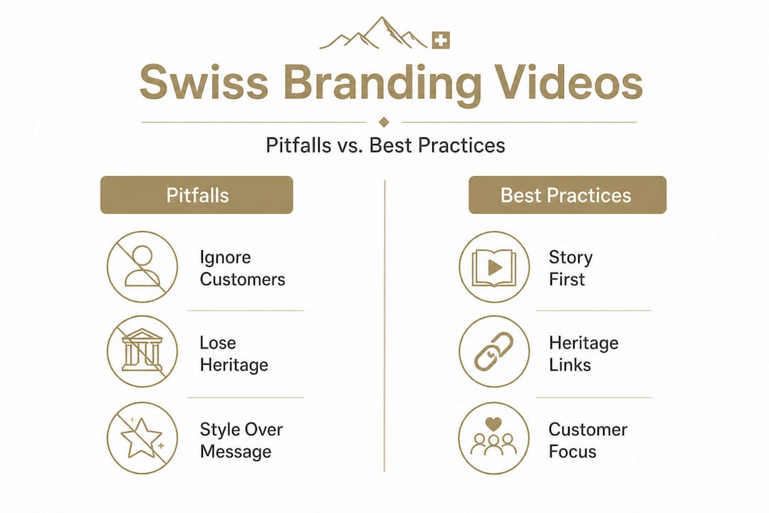 Infographic contrasting pitfalls and best practices
