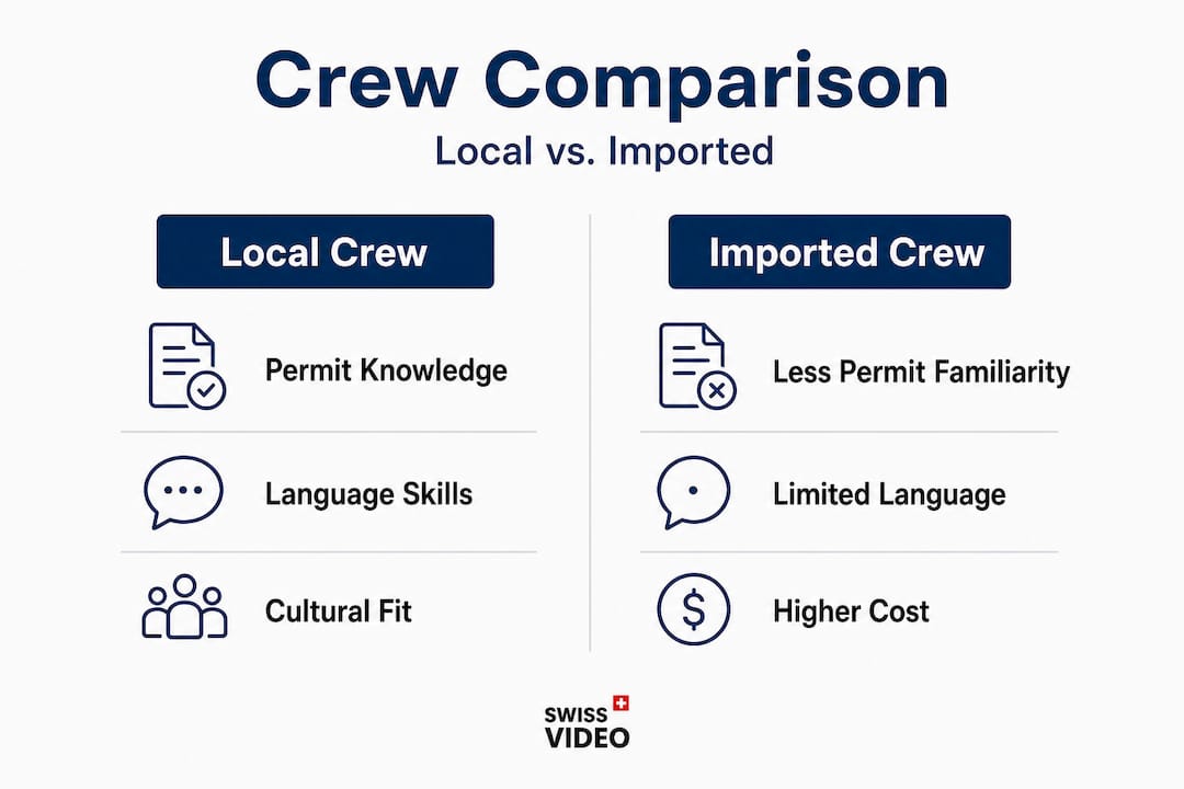 Infographic comparing local and imported Swiss crews