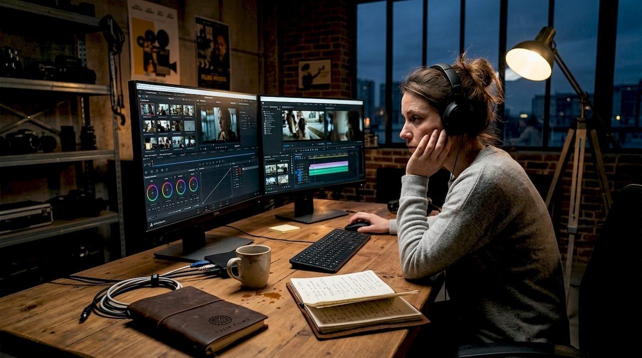 Montage vidéo en cours de postproduction